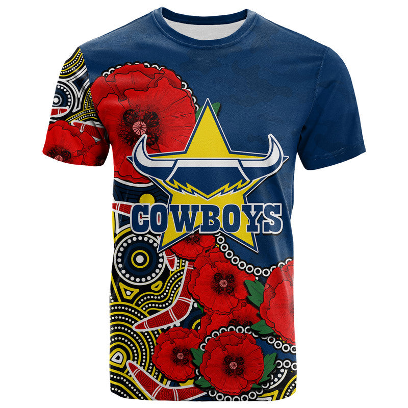 custom-personalised-anzac-day-nrl-cowboys-army-mix-aboriginal-t-shirt