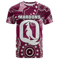 (Custom Personalised) Queensland Maroons T Shirt Aboriginal  LT6