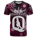 (Custom Personalised) QLD Maroons T Shirt Aboriginal  LT6