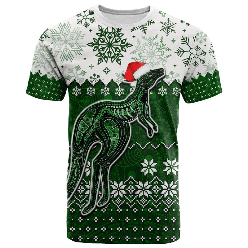 aboriginal-christmas-2022-kangaroo-t-shirt-green-style