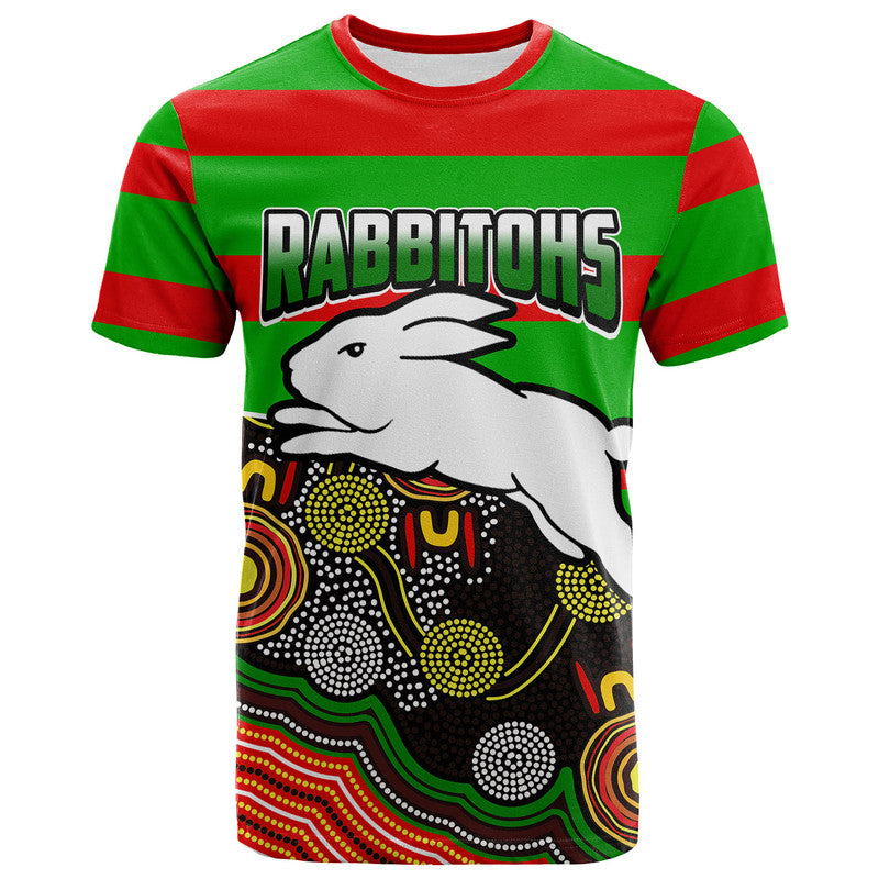 custom-personalised-rabbitohs-rugby-t-shirt-aboriginal-basic-style