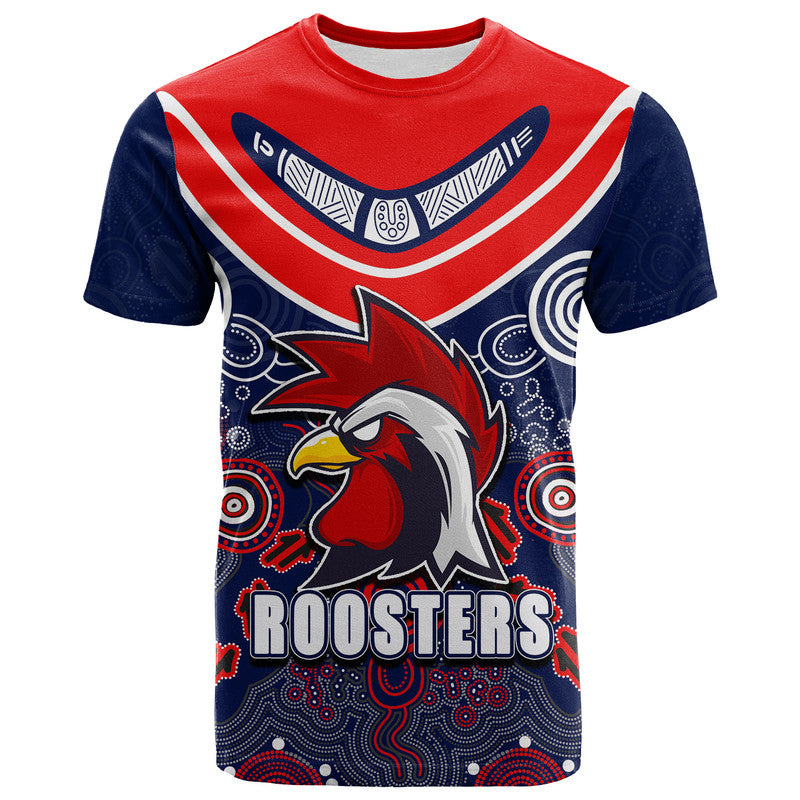 custom-personalised-sydney-roosters-boomerang-aboriginal-t-shirt