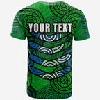 custom-personalised-boomerang-aboriginal-dot-patterns-t-shirt-green-style