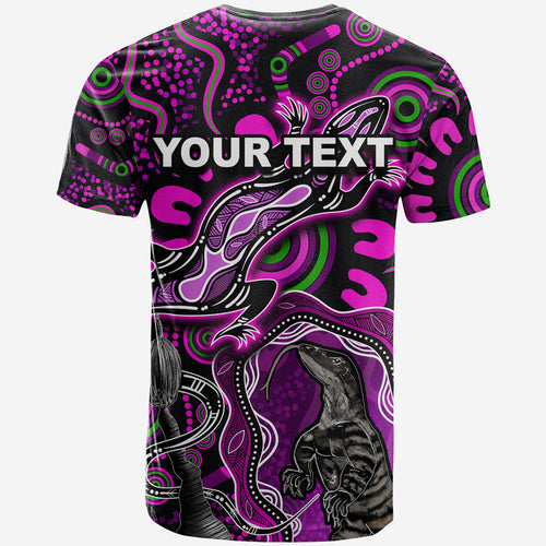 custom-personalised-aboriginal-lizard-t-shirt-pink-color