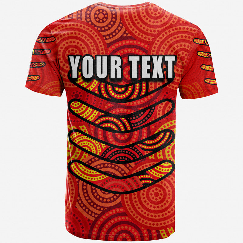 custom-personalised-boomerang-aboriginal-dot-patterns-t-shirt-red-style