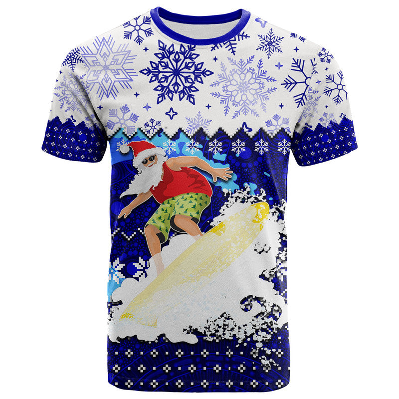 aboriginal-christmas-2022-santa-claus-surfing-t-shirt-blue-style