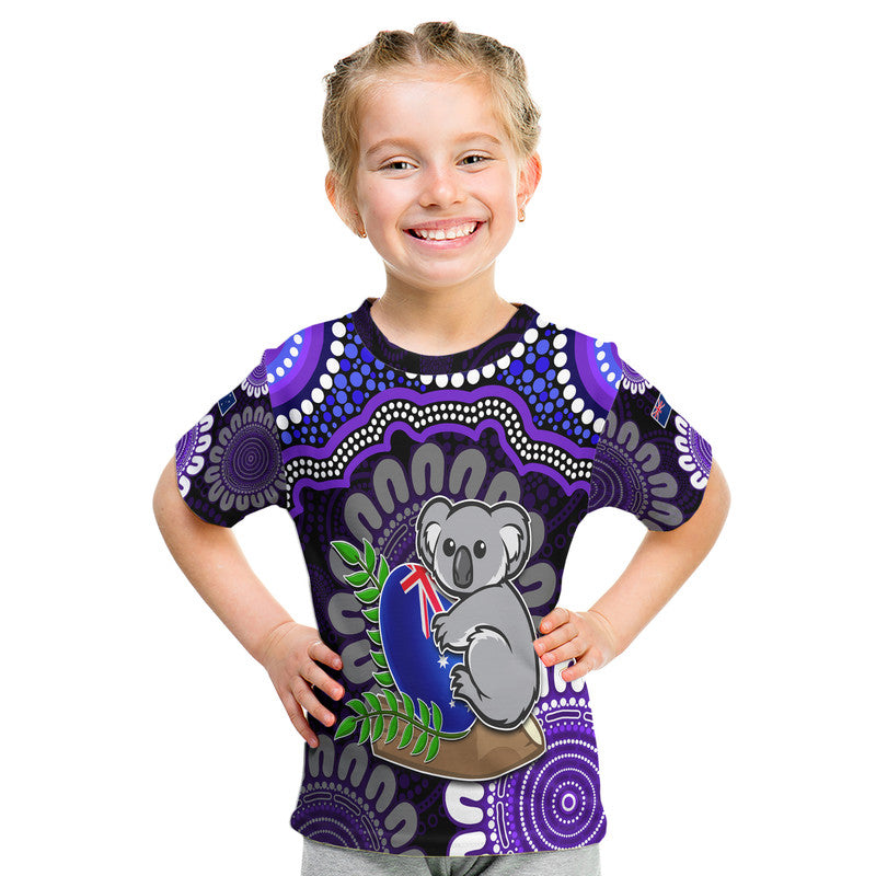 custom-personalised-australia-koala-aboriginal-t-shirt-koala-hugging-rugby-ball-purple