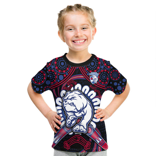 custom-personalised-western-bulldogs-football-t-shirt-boomerang-indigenous-dots