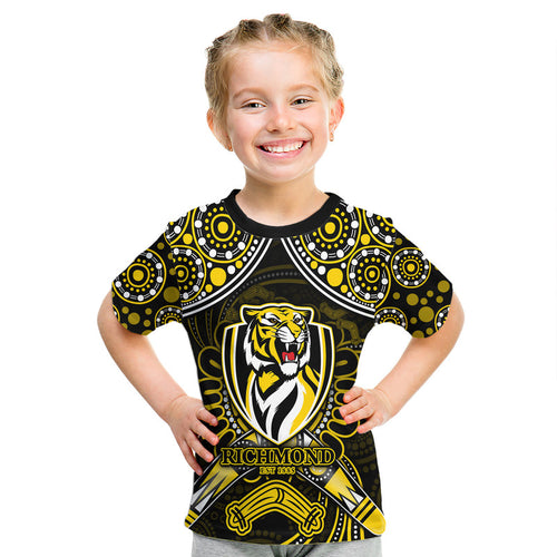 richmond-tigers-football-t-shirt-boomerang-indigenous-dots