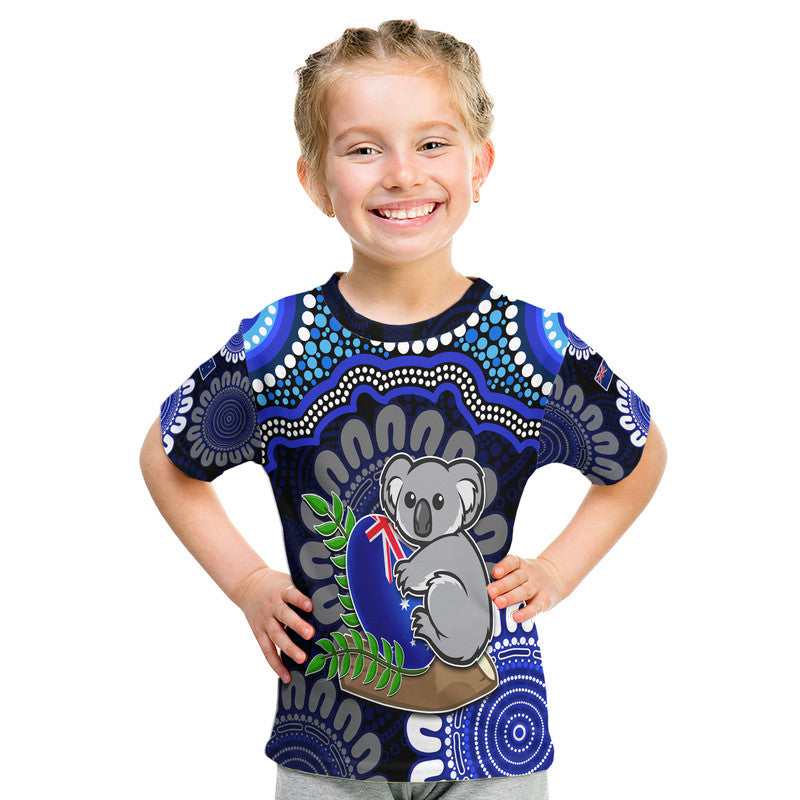 custom-personalised-australia-koala-aboriginal-t-shirt-koala-hugging-rugby-ball-blue
