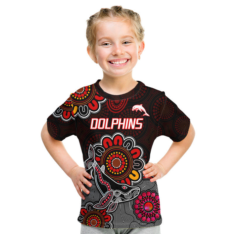 custom-personalised-dolphins-rugby-t-shirt-indigenous-circles-and-waves-black