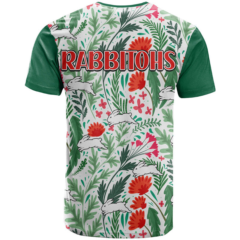 rabbitohs-poppy-flowers-field-t-shirt