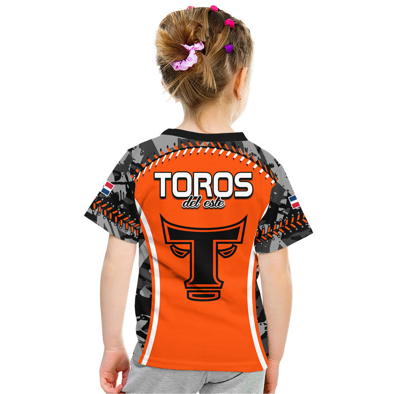 dominican-toros-de-este-baseball-stitches-kid-t-shirt-orange