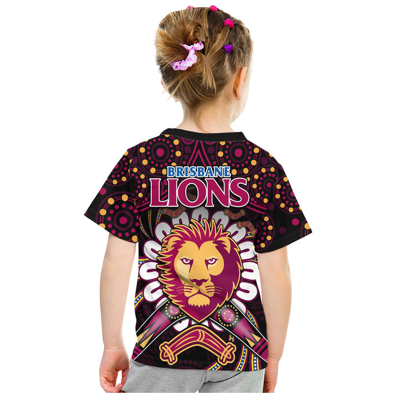 brisbane-lions-football-t-shirt-boomerang-indigenous-dots