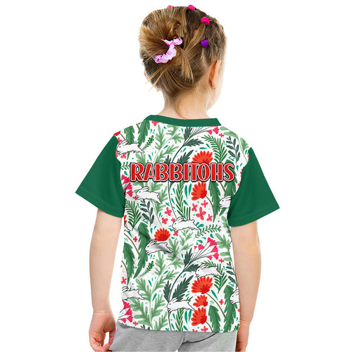 rabbitohs-poppy-flowers-field-t-shirt