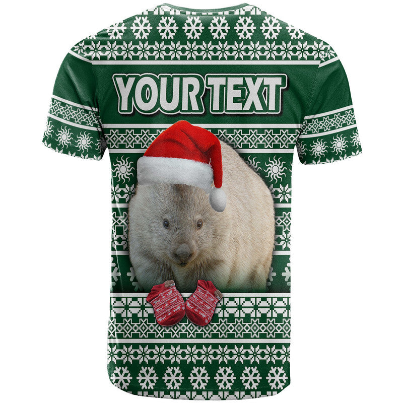 custom-personalised-australian-wombat-christmas-vibe-with-aboriginal-dot-painting-style-t-shirt