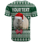 custom-personalised-australian-wombat-christmas-vibe-with-aboriginal-dot-painting-style-t-shirt