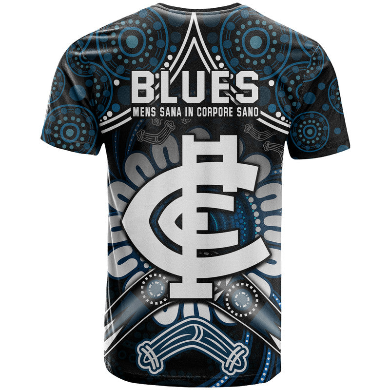 blues-football-t-shirt-boomerang-indigenous-dots