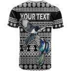 custom-personalised-australian-magpies-christmas-vibe-with-aboriginal-dot-painting-style-t-shirt