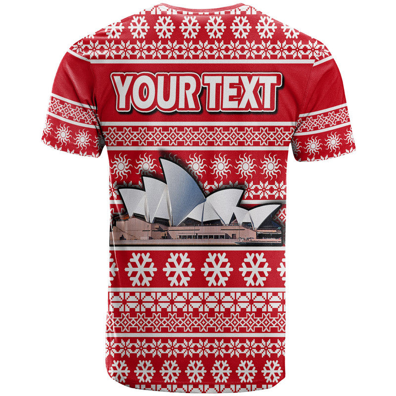 custom-personalised-australian-sydney-opera-house-christmas-vibe-with-aboriginal-dot-painting-style-t-shirt