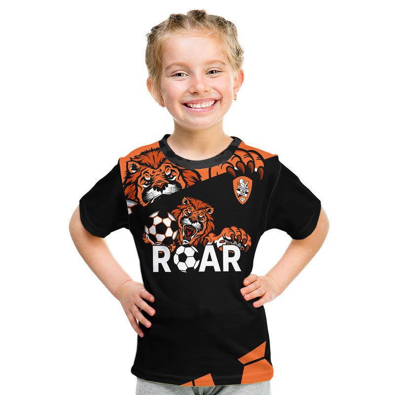 custom-personalised-brisbane-roar-soccer-kid-t-shirt-the-roar-mascot