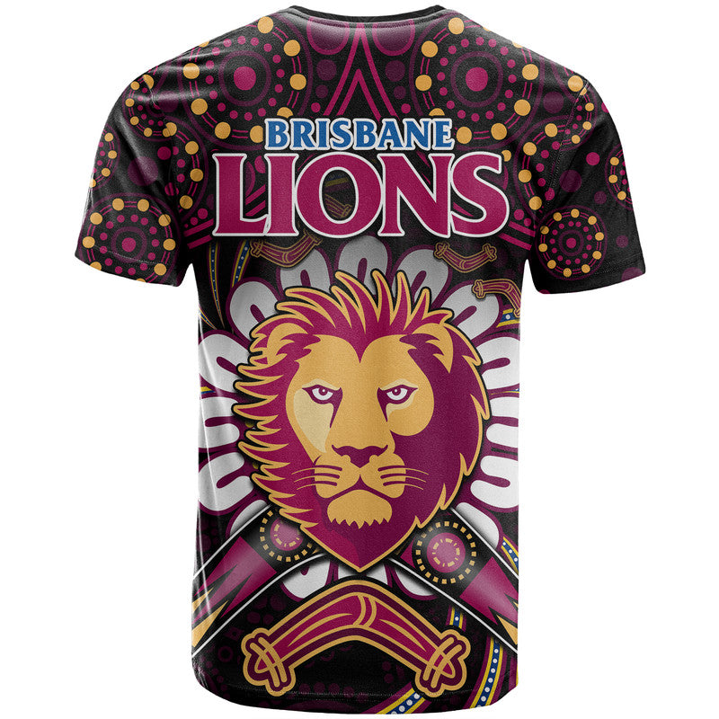 brisbane-lions-football-t-shirt-boomerang-indigenous-dots
