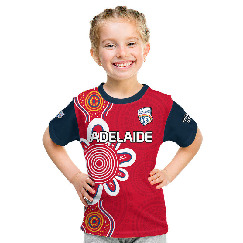 custom-personalised-adelaide-united-soccer-kid-t-shirt-the-reds-simple-aboriginal