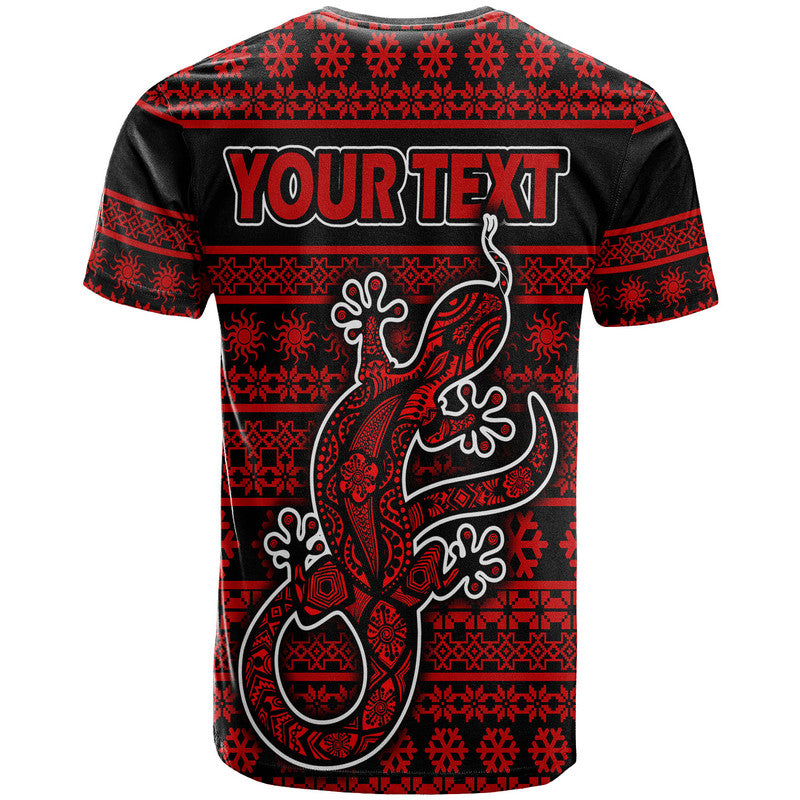 custom-personalised-australian-lizard-christmas-vibe-with-aboriginal-dot-painting-style-t-shirt