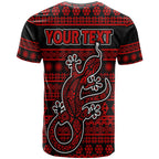 custom-personalised-australian-lizard-christmas-vibe-with-aboriginal-dot-painting-style-t-shirt