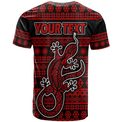 custom-personalised-australian-lizard-christmas-vibe-with-aboriginal-dot-painting-style-t-shirt