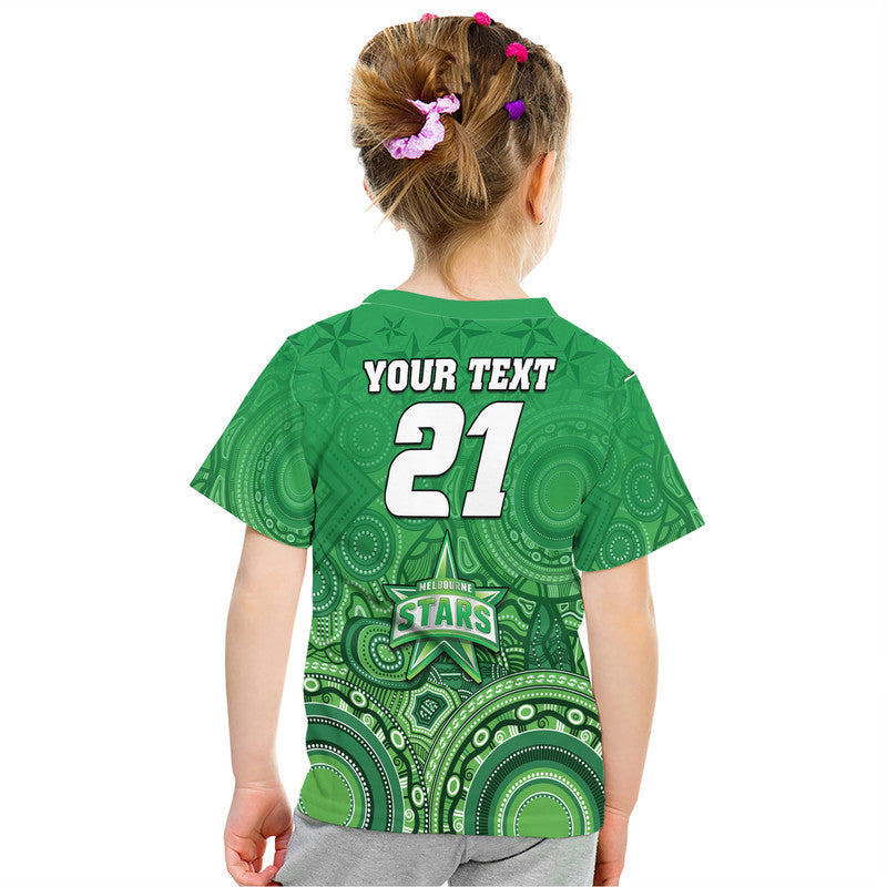 custom-personalised-melbourne-team-green-indigenous-aboriginal-stars-arts-t-shirt