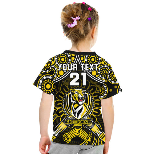 custom-personalised-richmond-tigers-football-t-shirt-boomerang-indigenous-dots