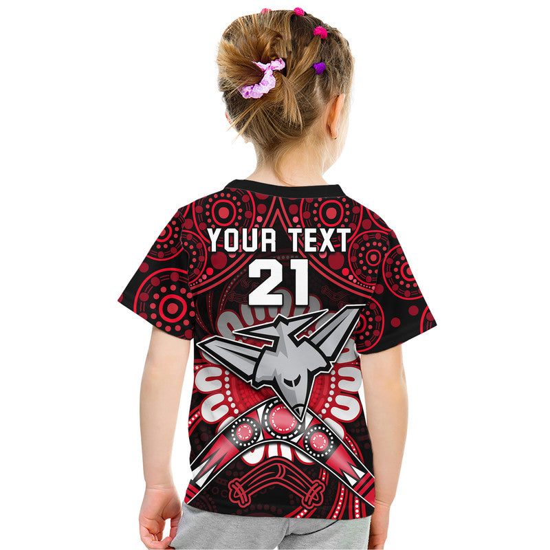 custom-personalised-bombers-football-t-shirt-boomerang-indigenous-dots