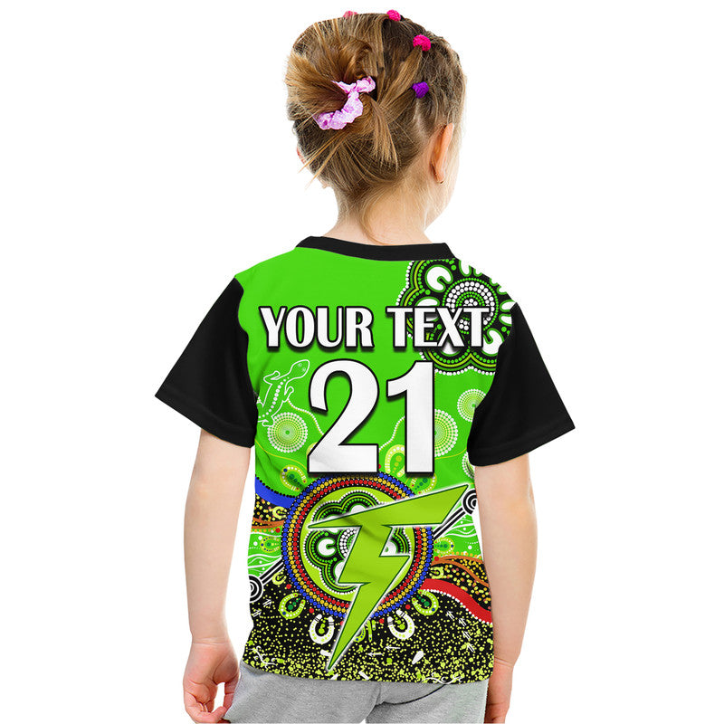 custom-personalised-sydney-thunder-kid-t-shirt-cricket-indigenous-aboriginal-lizard-version