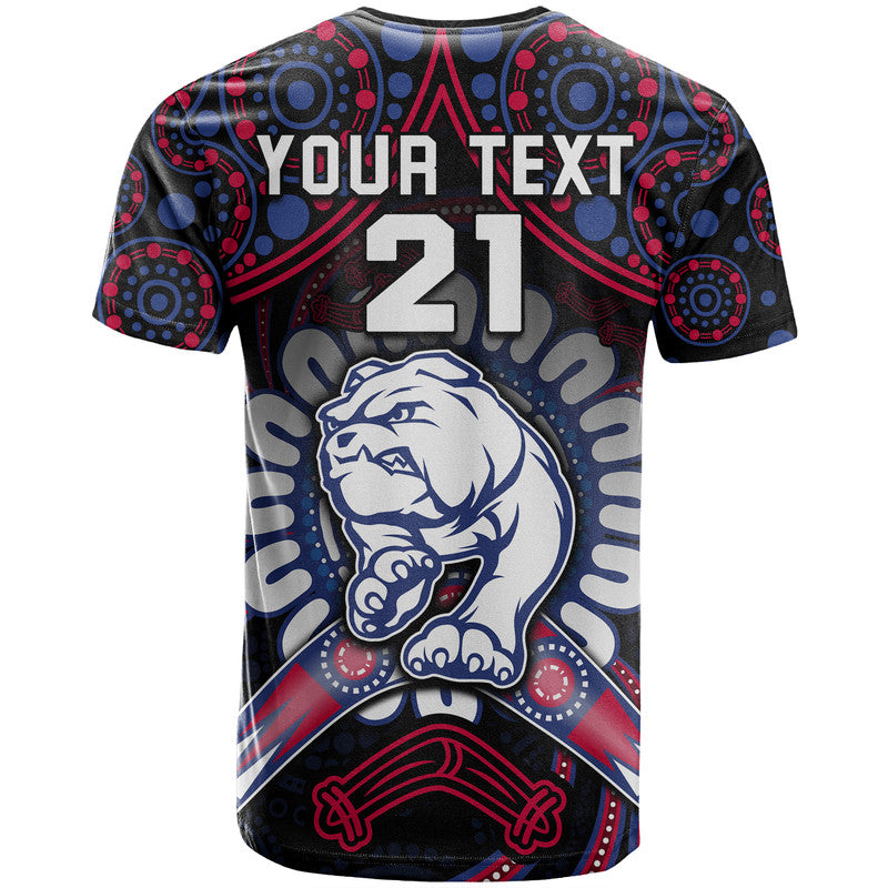 custom-personalised-western-bulldogs-football-t-shirt-boomerang-indigenous-dots