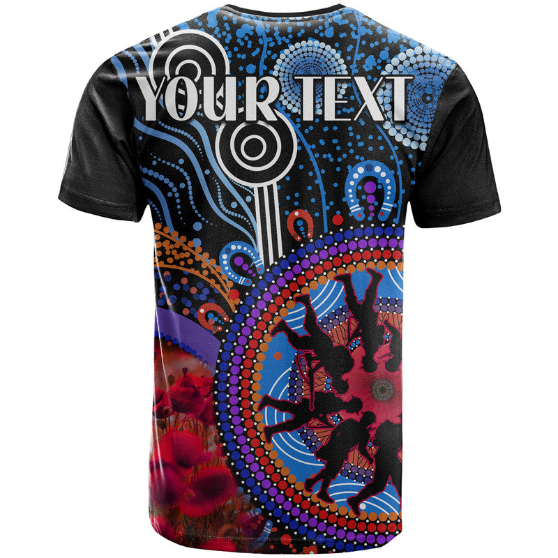 custom-personalised-australia-anzac-day-t-shirt-aboriginal-military-and-poppy-flowers-style