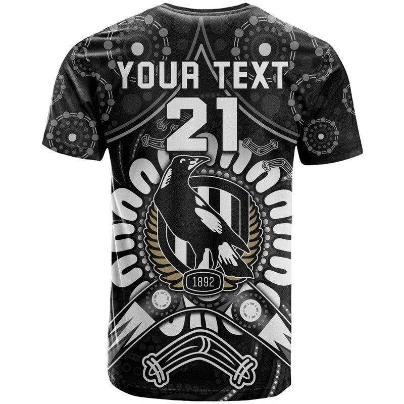 custom-personalised-magpies-football-t-shirt-boomerang-indigenous-dots