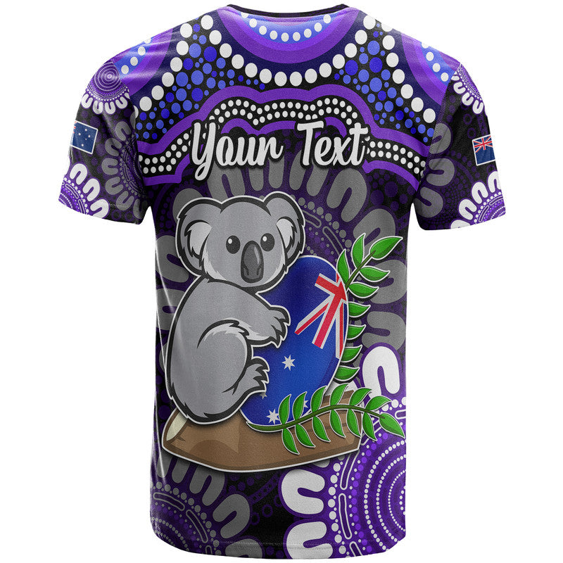 custom-personalised-australia-koala-aboriginal-t-shirt-koala-hugging-rugby-ball-purple