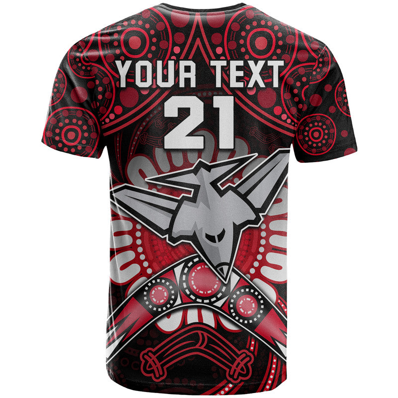 custom-personalised-bombers-football-t-shirt-boomerang-indigenous-dots