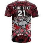custom-personalised-bombers-football-t-shirt-boomerang-indigenous-dots