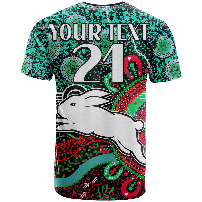 custom-personalised-rabbitohs-rugby-t-shirt-aboriginal-dots