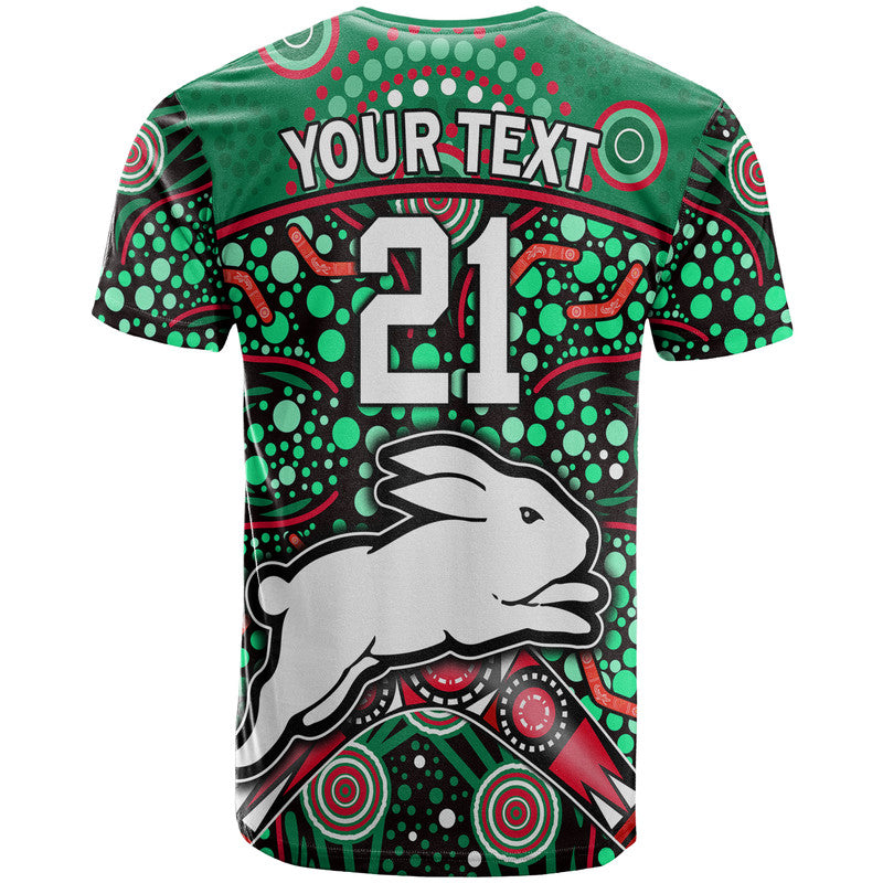 custom-personalised-south-sydney-indigenous-rabbitohs-dot-art-style-t-shirt