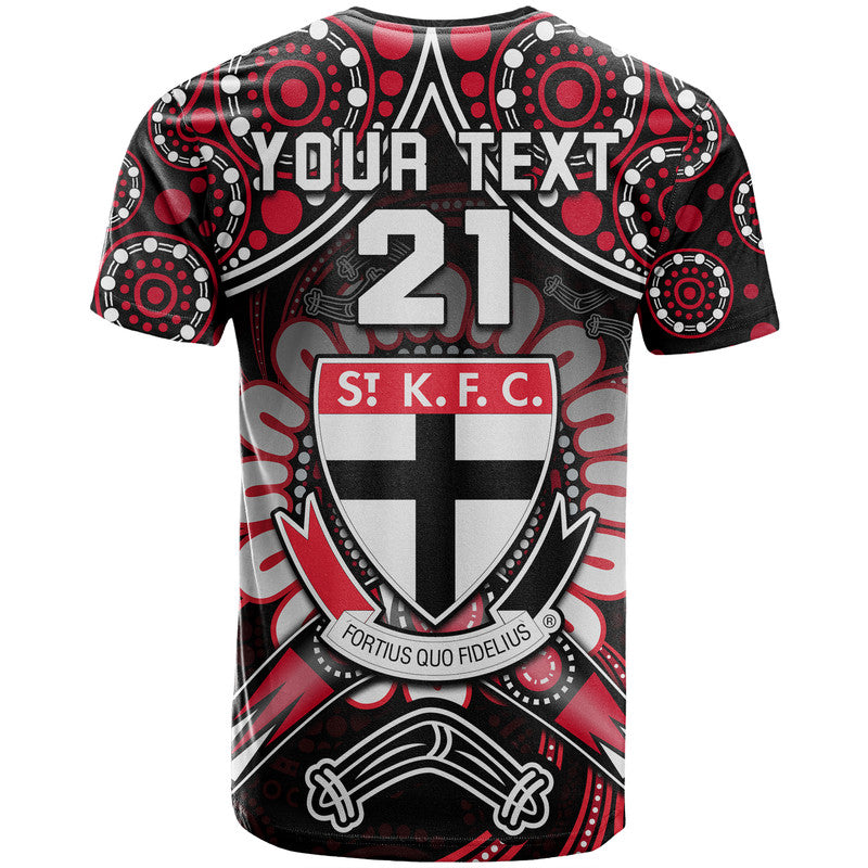 custom-personalised-st-kilda-saints-t-shirt-boomerang-indigenous-dots