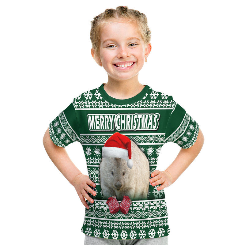 custom-personalised-australian-wombat-christmas-vibe-with-aboriginal-dot-painting-style-t-shirt