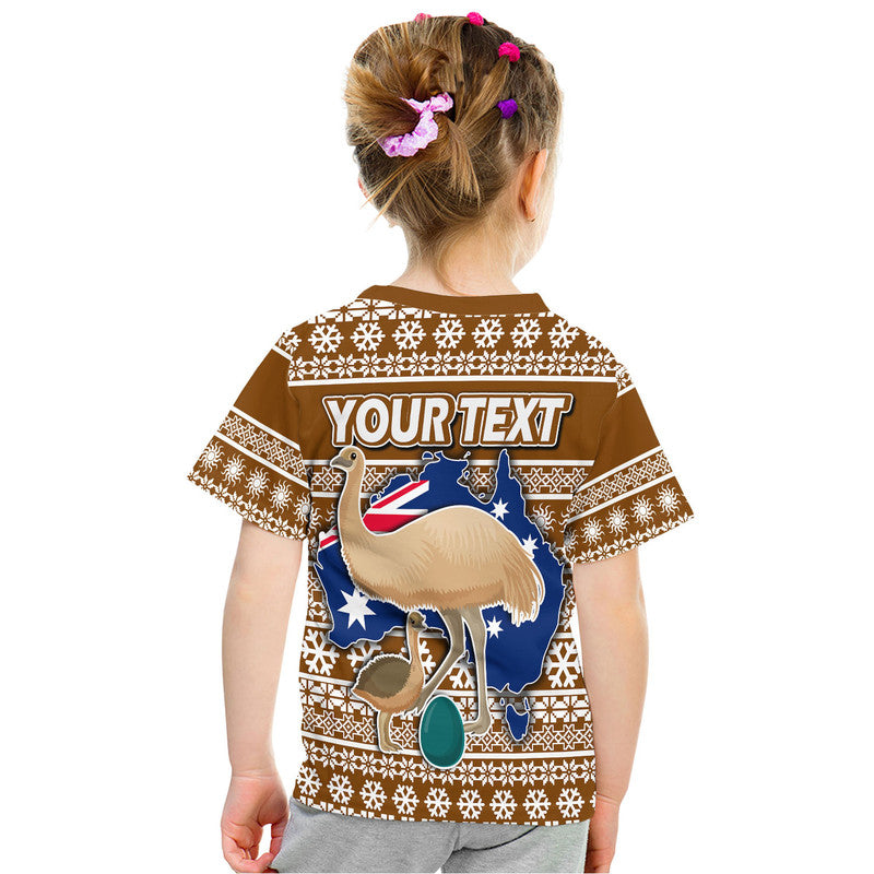 custom-personalised-australian-emu-christmas-vibe-with-aboriginal-dot-painting-style-t-shirt