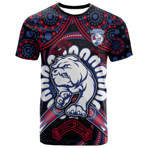 custom-personalised-western-bulldogs-football-t-shirt-boomerang-indigenous-dots