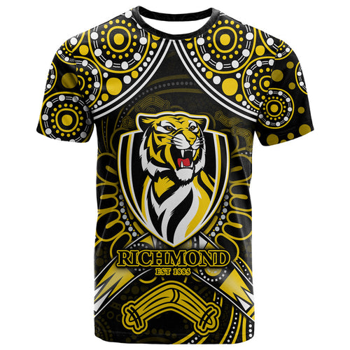 richmond-tigers-football-t-shirt-boomerang-indigenous-dots