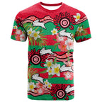 custom-personalised-rabbitohs-rugby-t-shirt-tropical-flowers-and-palm-hawaiian-style