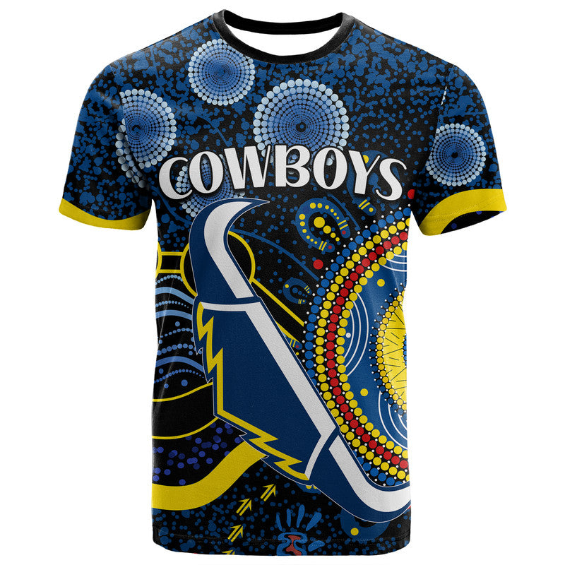 custom-personalised-cowboys-rugby-t-shirt-aboriginal-dots-version