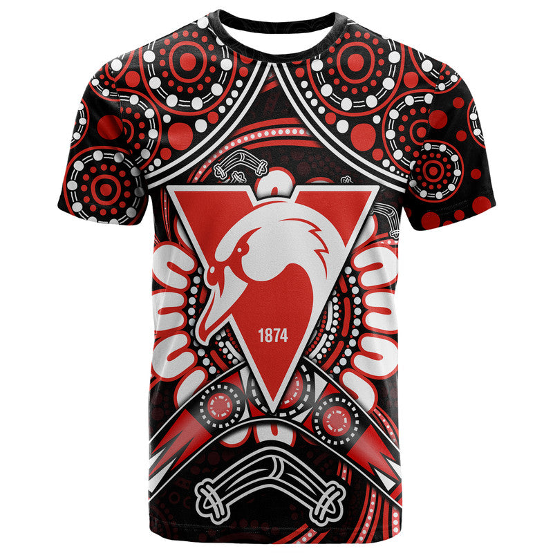 swans-football-t-shirt-boomerang-indigenous-dots